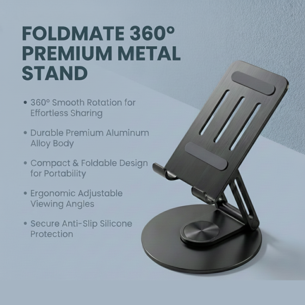 FoldMate™ Premium Metal Mobile Stand
